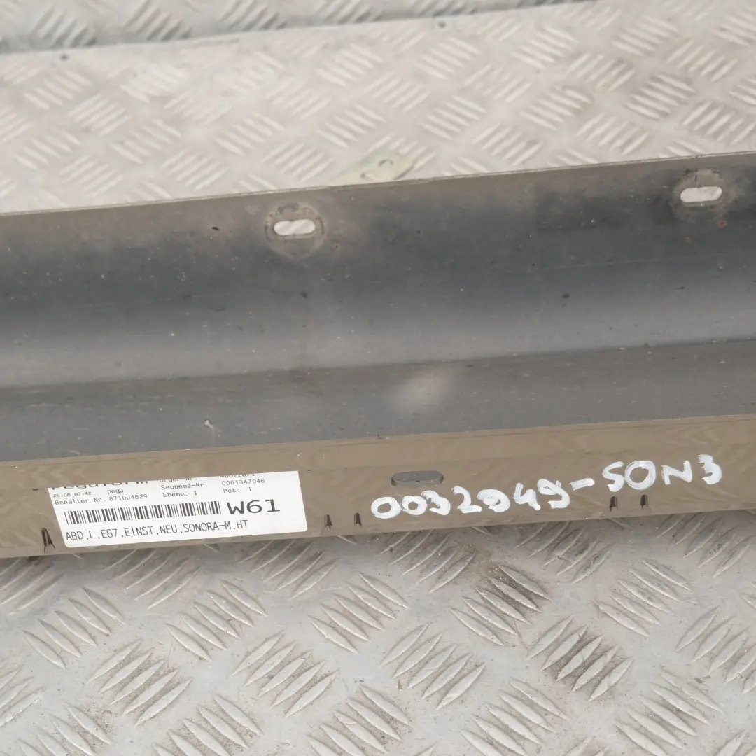 BMW E87 Listello Portiera Apertura Gonna SX Sonora Metallizzato A23 - SKU 0032949-SON3 - Numero di parte 51770032949