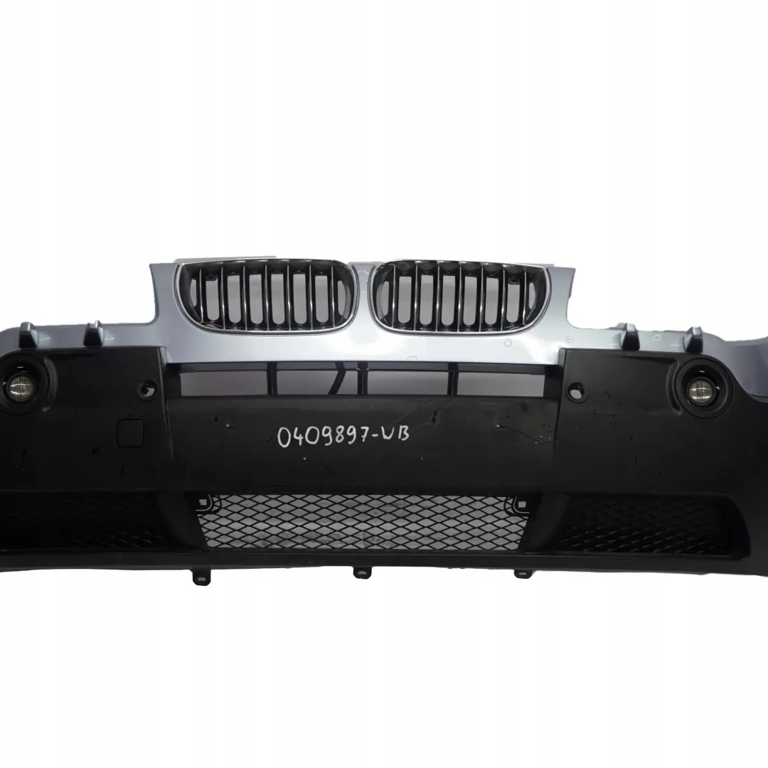 Complete Front Bumper PDC Bluewater Blue Water Metallic - 896 to BMW X3 E83 with Part number 0409897 BMW X3 E83 Complete Front Bumper PDC Bluewater Blue Water Metallic - 896 - SKU 0409897-WB - Part number 0409897