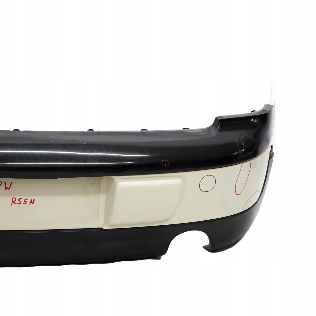 Stossfänger Hinten Pepper White Weiss - 850 für Mini Clubman R55 mit Teilenummer 7264348 Mini Clubman R55 Stossfänger Hinten Pepper White Weiss - 850 - SKU 7264348-PW - Teilenummer 7264348