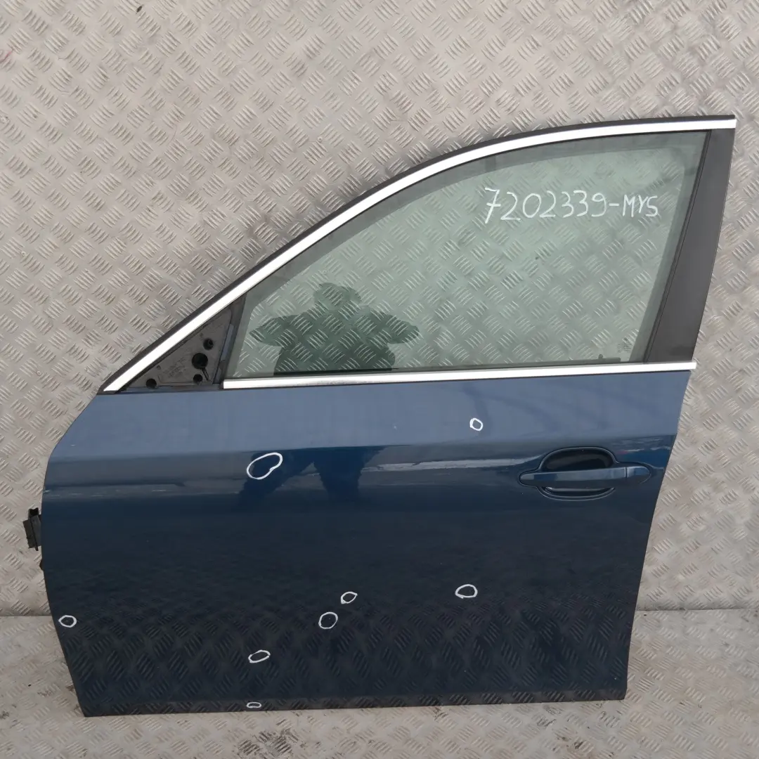 Genuine BMW 5 SERIES E60 E61 Door Front Left N/S Mysticblau Mystic Blue Metallic to with Part number 7202339 Genuine BMW 5 SERIES E60 E61 Door Front Left N/S Mysticblau Mystic Blue Metallic - SKU 7202339-MYS - Part number 7202339