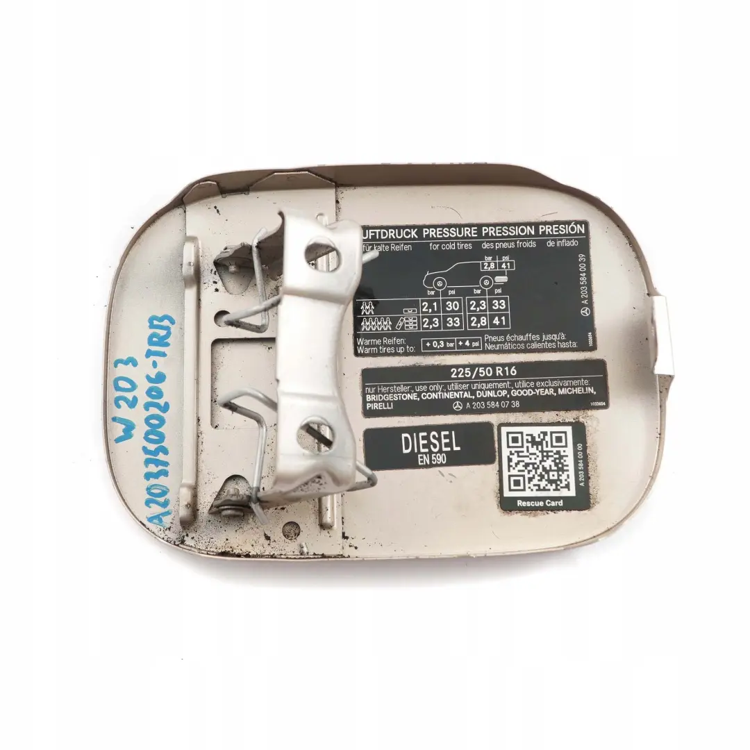  Mercedes-Benz C-Class W203 Fuel Flap Tank Cap Cover Travertine Beige 693 - SKU A2037500206-TRB - Part number A2037500206