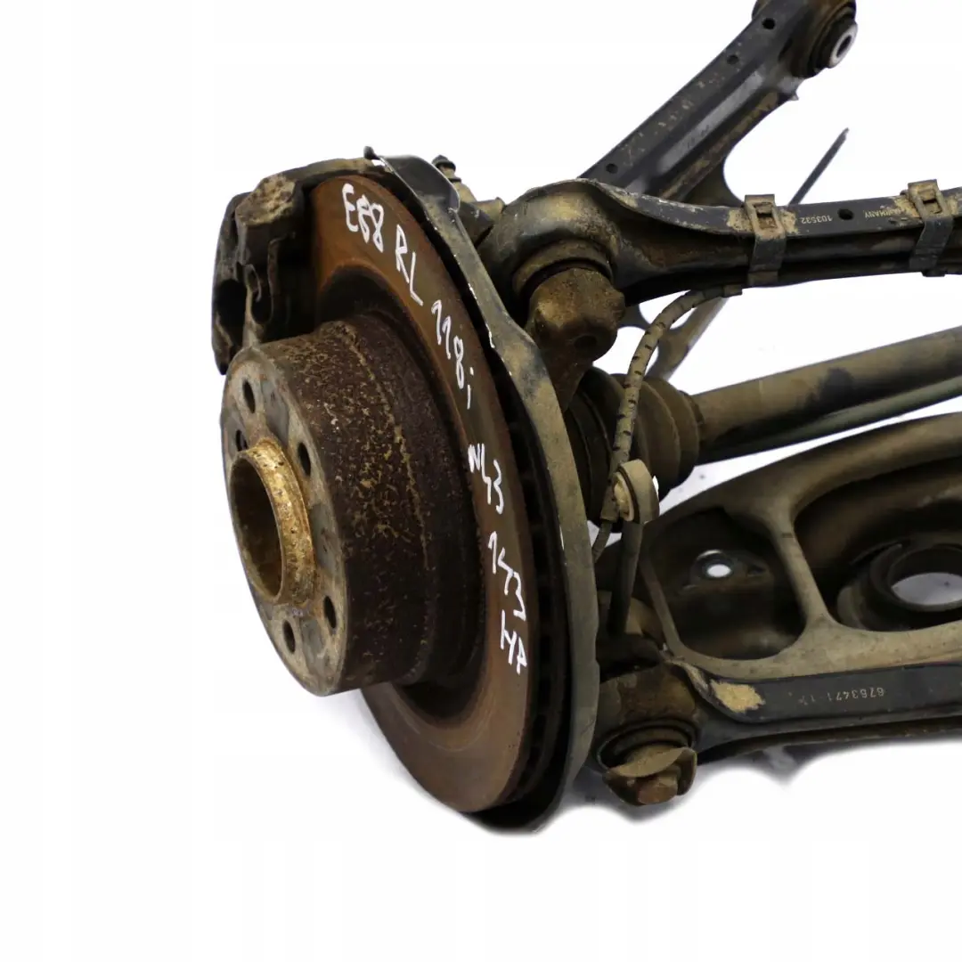 N43 Trasera Izquierda Primavera Strut Pierna Freno Suspension Hub para BMW E88 118i con número de pieza 6774809 BMW E88 118i N43 Trasera Izquierda Primavera Strut Pierna Freno Suspension Hub - SKU 6774809-10 - Número de pieza 6774809