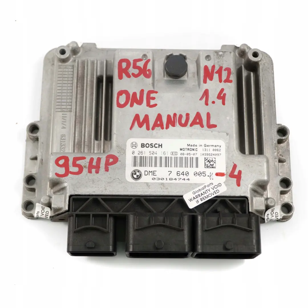 95HP Gasolina ECU Kit DME CAS3 + Clave Manual para Mini One R55 R56 N12 1.4 con número de pieza 7640005 Mini One R55 R56 N12 1.4 95HP Gasolina ECU Kit DME CAS3 + Clave Manual - SKU 7640005-4 - Número de pieza 7640005