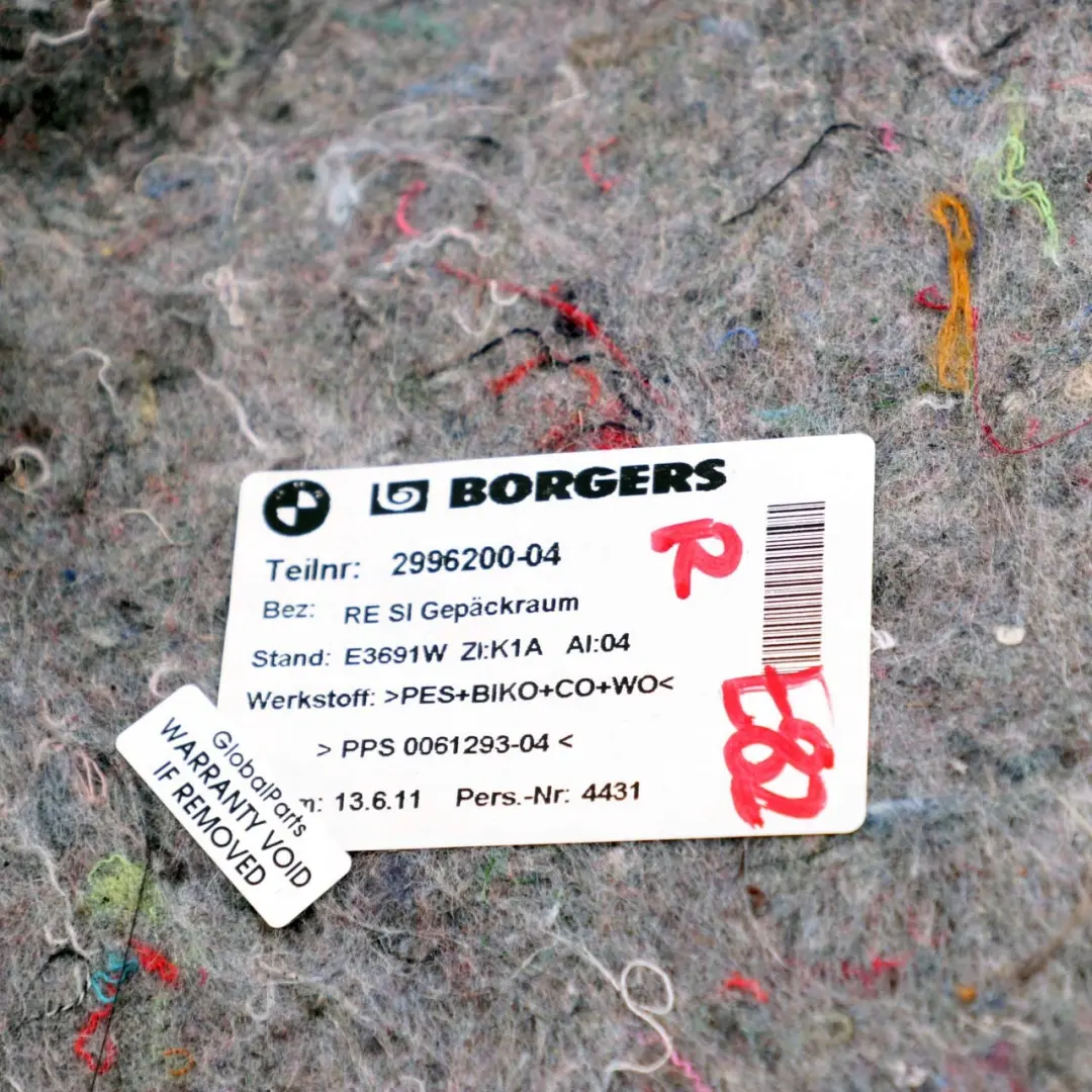 Schallisolierung Gepäckraum Rechts für BMW 1 er E82 mit Teilenummer 2996200 BMW 1 er E82 Schallisolierung Gepäckraum Rechts - SKU 2996200 - Teilenummer 2996200