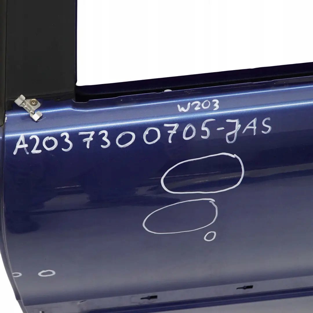  Mercedes-Benz C-Class W203 Door Rear Left N/S Jaspisblau Blue Metallic - 345 - SKU A2037300705-JAS - Part number A2037300705