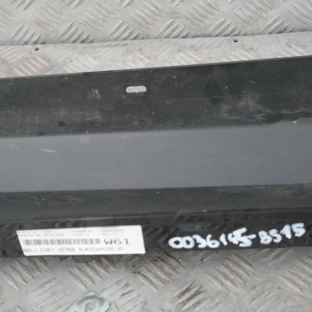 Sill Strip Side Skirt Left Black Sapphire Metallic 475 para BMW E87 LCI con número de pieza 36145 BMW E87 LCI Sill Strip Side Skirt Left Black Sapphire Metallic 475 - SKU 0036145-BS15 - Número de pieza 36145