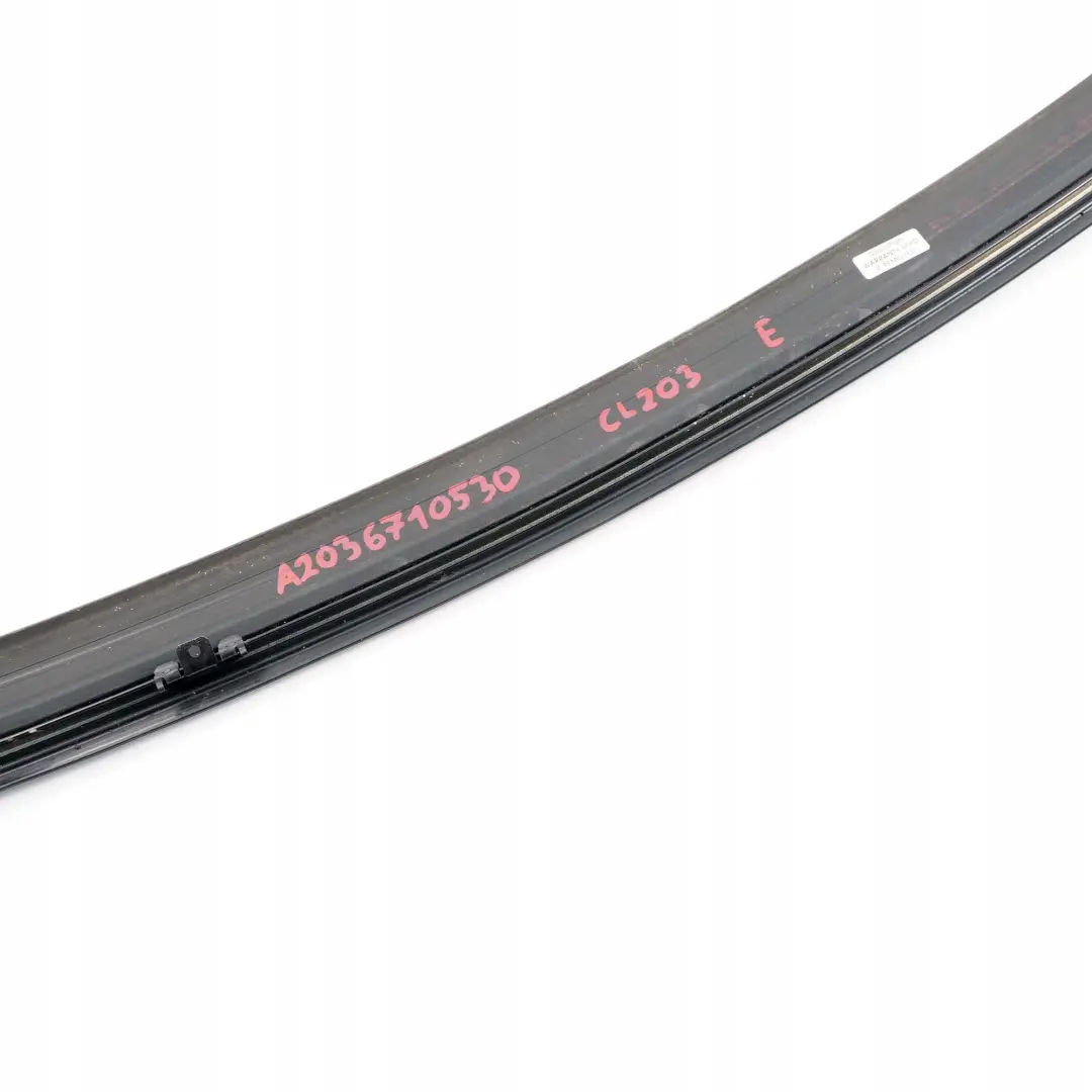 Mercedes-Benz C CL203 Windscreen Windshield Front Top Trim Strip to with Part number A2036710530 Mercedes-Benz C CL203 Windscreen Windshield Front Top Trim Strip - SKU A2036710530 - Part number A2036710530