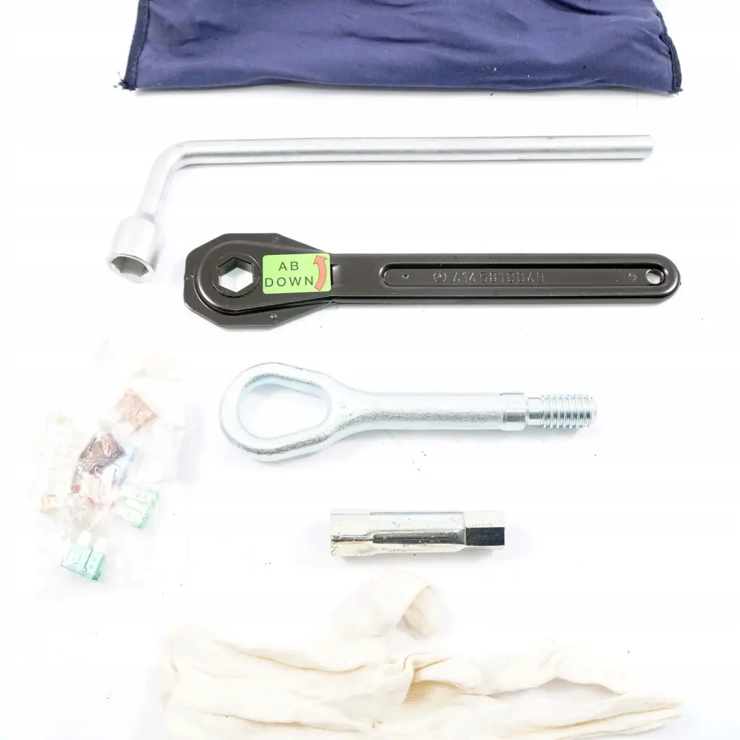 Mercedes-Benz A E G S Class W169 W211 W212 W221 W463 Tool Bag Set to with Part number A2035850001 Mercedes-Benz A E G S Class W169 W211 W212 W221 W463 Tool Bag Set - SKU A2035850001 - Part number A2035850001