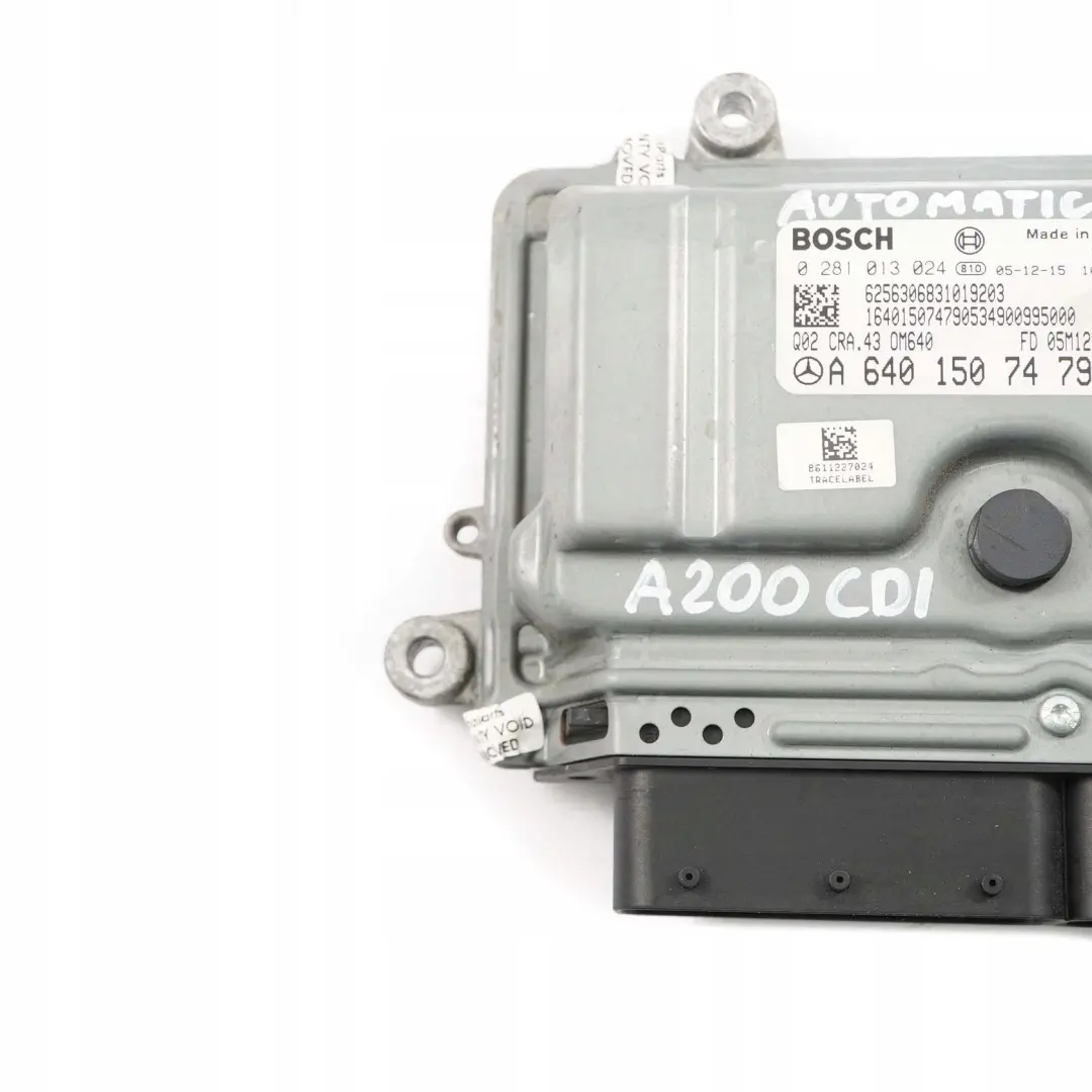 Mercedes-Benz W169 W245 A B 200 CDI Engine Control Unit Module ECU  - SKU A6401507479 - Part number A6401507479