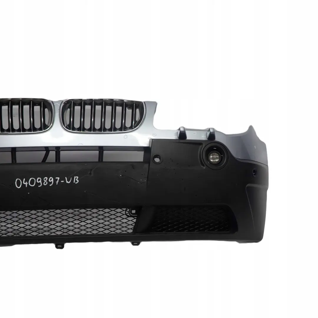 Complete Front Bumper PDC Bluewater Blue Water Metallic - 896 to BMW X3 E83 with Part number 0409897 BMW X3 E83 Complete Front Bumper PDC Bluewater Blue Water Metallic - 896 - SKU 0409897-WB - Part number 0409897