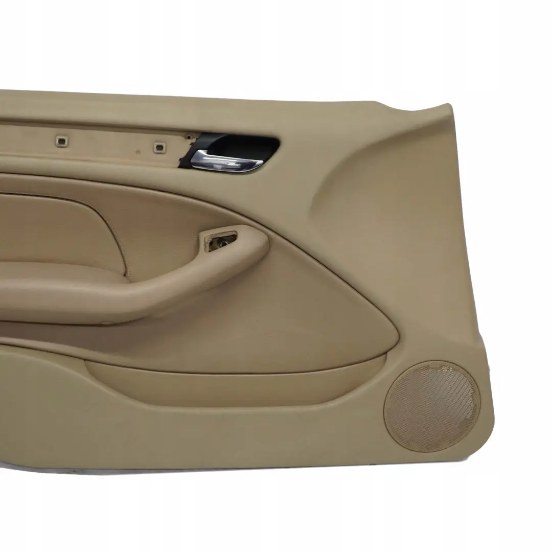Front Left N/S Trim Panel Door Card Leather Beige to BMW 3 E46 Saloon Touring with Part number 8224599 BMW 3 E46 Saloon Touring Front Left N/S Trim Panel Door Card Leather Beige - SKU 8224599 - Part number 8224599
