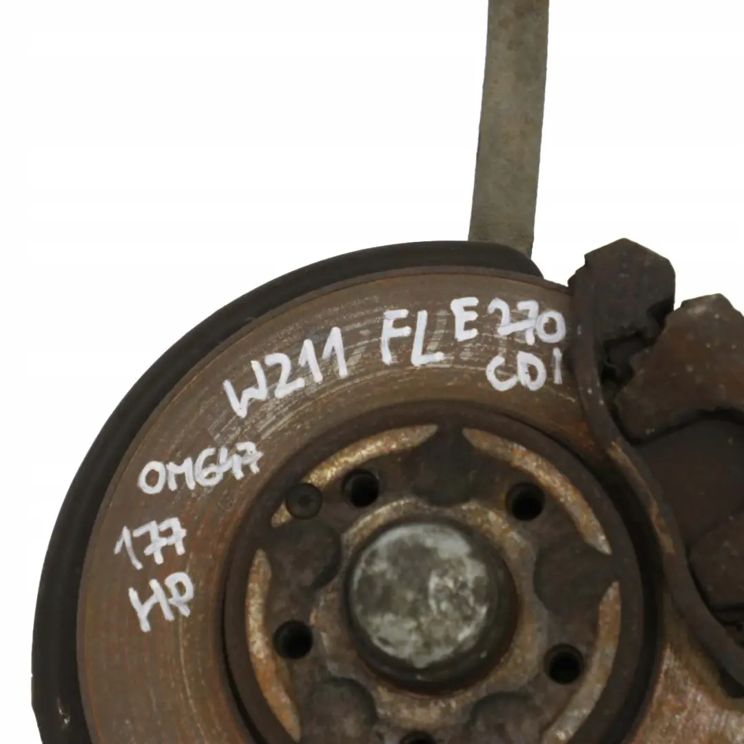 Mercedes-Benz W211 E 270 CDI Support de Roue Moyeu Etrier de Frein avant Gauche pour à propos du numéro de pièce A0003301007 Mercedes-Benz W211 E 270 CDI Support de Roue Moyeu Etrier de Frein avant Gauche - SKU A0003301007 - Numéro de pièce A0003301007