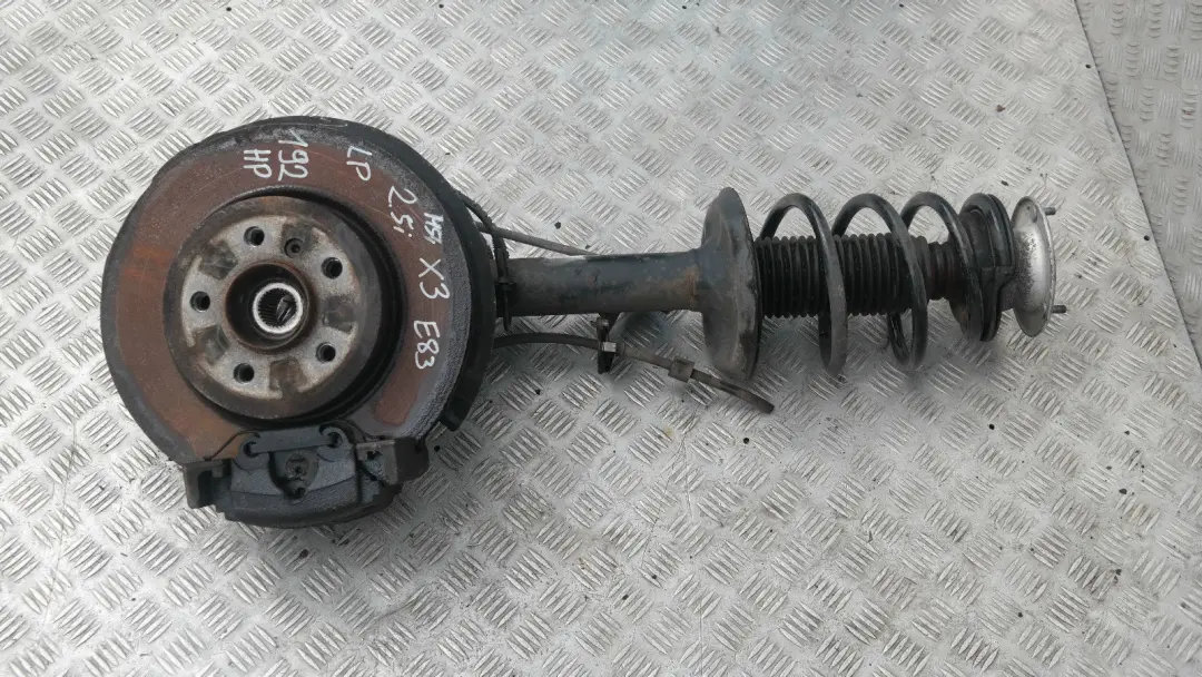 M54 Federbein Schwenklager Bremsscheibe Vorne Links für BMW X3 er E83 2.5i mit Teilenummer 3453523 BMW X3 er E83 2.5i M54 Federbein Schwenklager Bremsscheibe Vorne Links - SKU 3413145-1 - Teilenummer 3453523