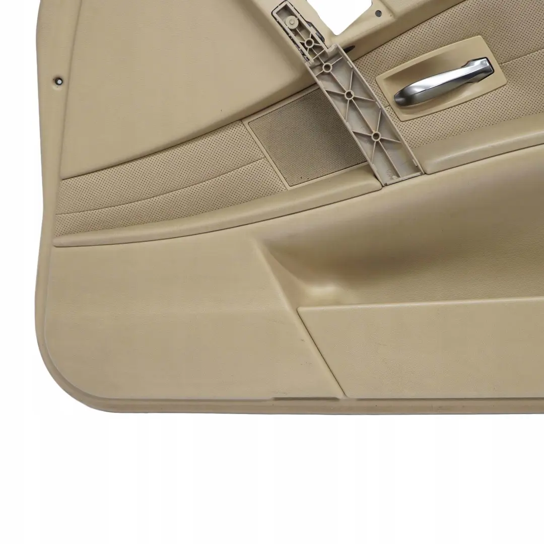 Front Right O/S Door Card Leather Nasca Beige Lining Trim to BMW 5 Series E60 E61 with Part number 7076802 BMW 5 Series E60 E61 Front Right O/S Door Card Leather Nasca Beige Lining Trim - SKU 7076802 - Part number 7076802