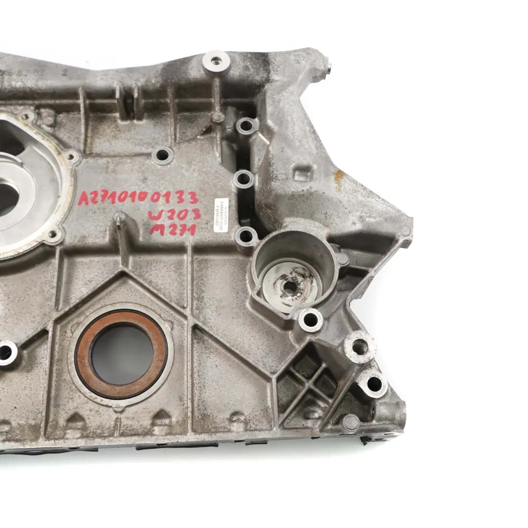 M271 Gasolina Caja de Cambios Timing Case Cover para Mercedes W203 W204 con número de pieza A2710100133 Mercedes W203 W204 M271 Gasolina Caja de Cambios Timing Case Cover - SKU A2710100133 - Número de pieza A2710100133