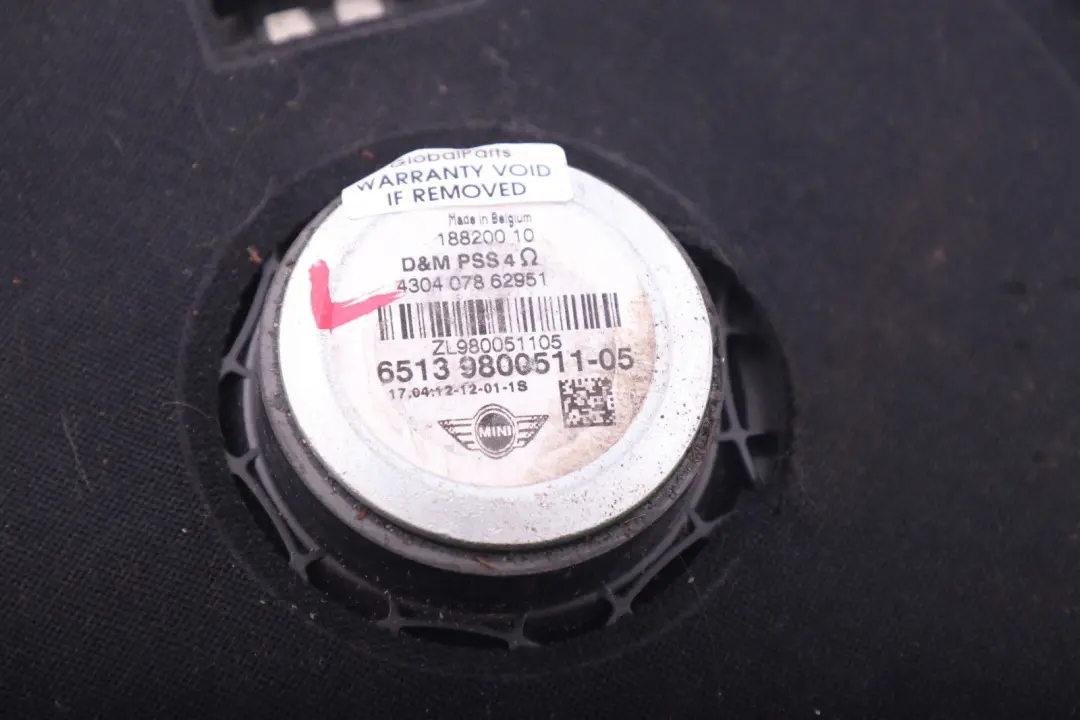 Stereo System Central Bass Floor Subwoofer Left N/S to Mini R60 R61 with Part number 9800511 Mini R60 R61 Stereo System Central Bass Floor Subwoofer Left N/S - SKU 9800511 - Part number 9800511