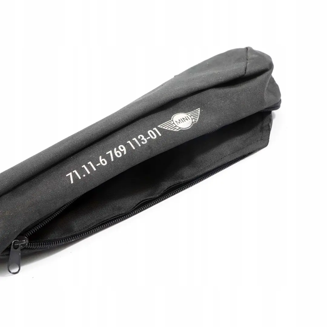 Herramienta Gato Rueda Tirante Bolsa para Mini Cooper 2 R50 R52 R53 con número de pieza 6762181 Mini Cooper 2 R50 R52 R53 Herramienta Gato Rueda Tirante Bolsa - SKU 6762181-2 - Número de pieza 6762181