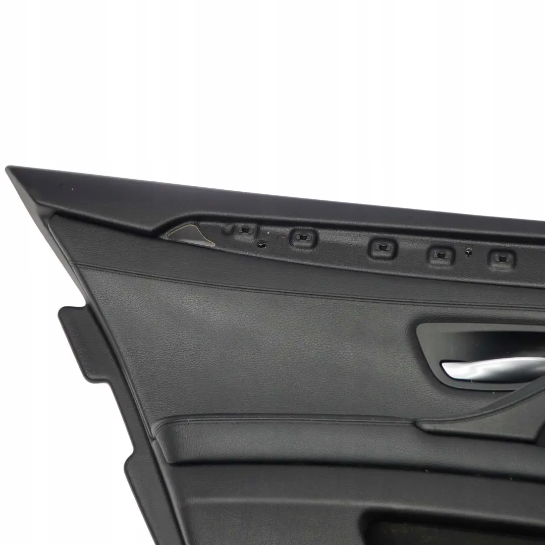 BMW 5 F10 F11 Rear Left N/S Door Card Lining Trim Panel Black Leather - SKU 7273279 - Part number 7273279