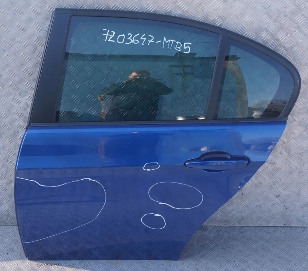 Door Rear Left N/S Montegoblau Montego Blau Blue BMW 3 SERIES 5 E90 E90N LCi - SKU 7203647-MTB5 - Part number 7203647