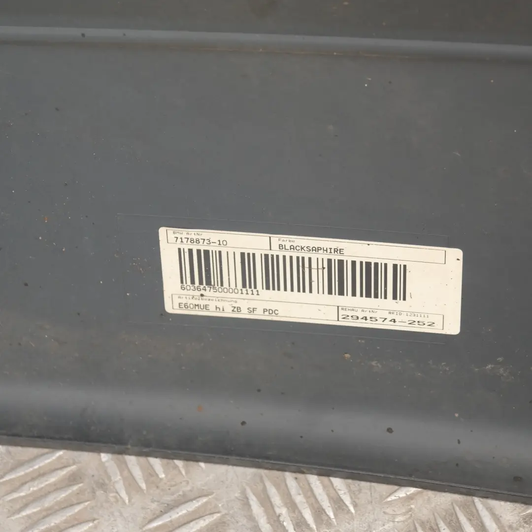 BMW 5 SERIES E60N E60 LCi Saloon Rear Bumper PDC Black Sapphire Metallic 475 - SKU 0422349-BS - Part number 422349