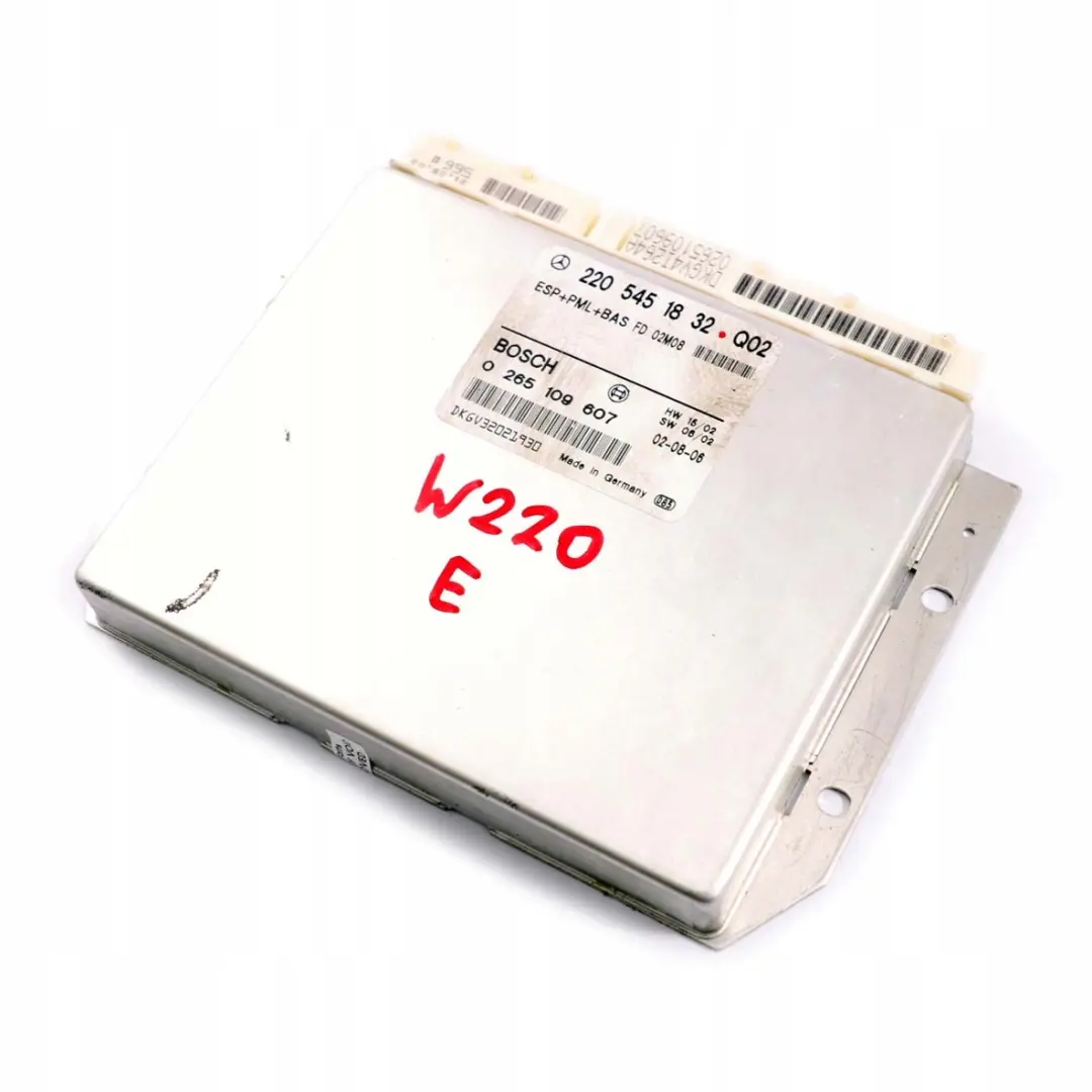 Mercedes-Benz S-Klasse W220 ESP PML BAS Steuergerät ECU Modul für mit Teilenummer A2205451832 Mercedes-Benz S-Klasse W220 ESP PML BAS Steuergerät ECU Modul - SKU A2205451832 - Teilenummer A2205451832