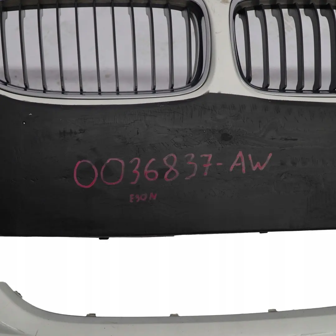 Front Bumper Trim Panel Complete Alpinweiss 3 White - 300 to BMW E90 E91 LCI with Part number 0036838 BMW E90 E91 LCI Front Bumper Trim Panel Complete Alpinweiss 3 White - 300 - SKU 0036837-AW - Part number 0036838