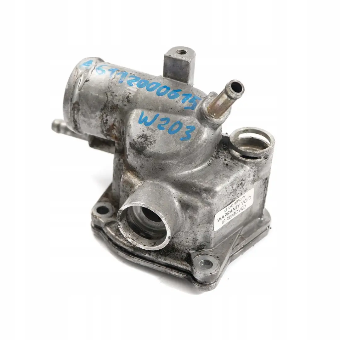 Mercedes-Benz C E W203 W210 OM611 OM612 Coolant Thermostat Housing to with Part number A6112000615 Mercedes-Benz C E W203 W210 OM611 OM612 Coolant Thermostat Housing - SKU A6112000615 - Part number A6112000615
