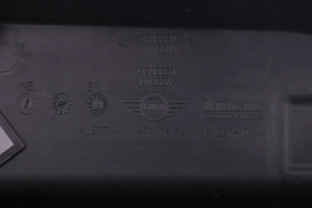 Consola central Schwarz Negro para Mini Countryman R60 con número de pieza 7124626 Mini Countryman R60 Consola central Schwarz Negro - SKU 9808830 - Número de pieza 7124626