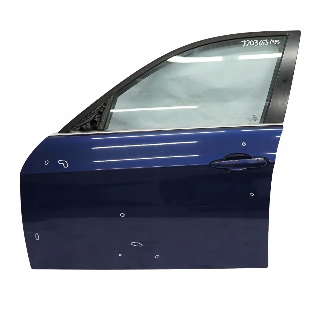  £*BMW 3 Series E90 E91 Door Front Left N/S Mysticblau Mystic Blue - A07 - SKU 7203643-MYS - Part number 7203643