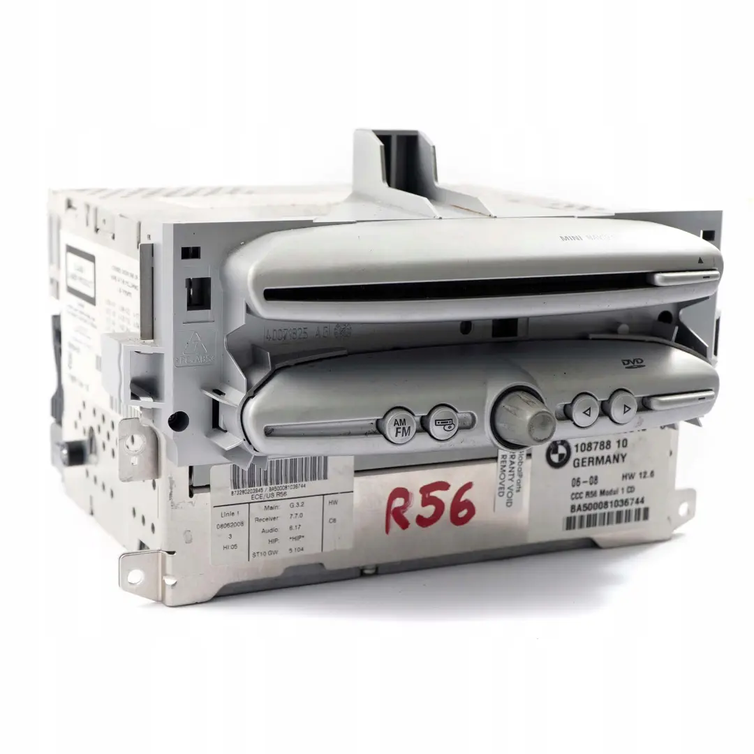 BMW Mini Cooper R55 R56 R57 CCC CD DVD Navigation Sat Nav Head Unit - SKU 3452071 - Part number 9138452