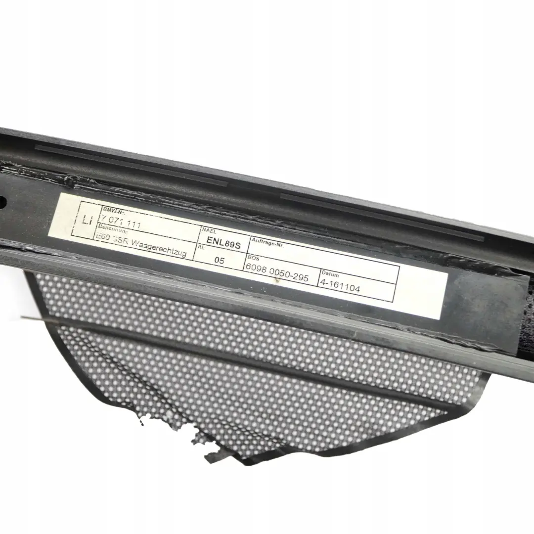 BMW 5 E60 Rear Left N/S Door Card Black Leather Trim Panel Roller Blinds Set - SKU 7079391/2 - Part number 7079391