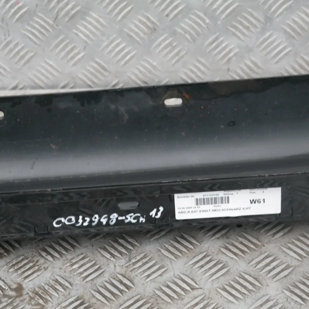 BMW 13 E87 Listón de umbral Faldón lateral derecho Negro 2 Schwarz II - 668 - SKU 0032948-SCH13 - Número de pieza 32948
