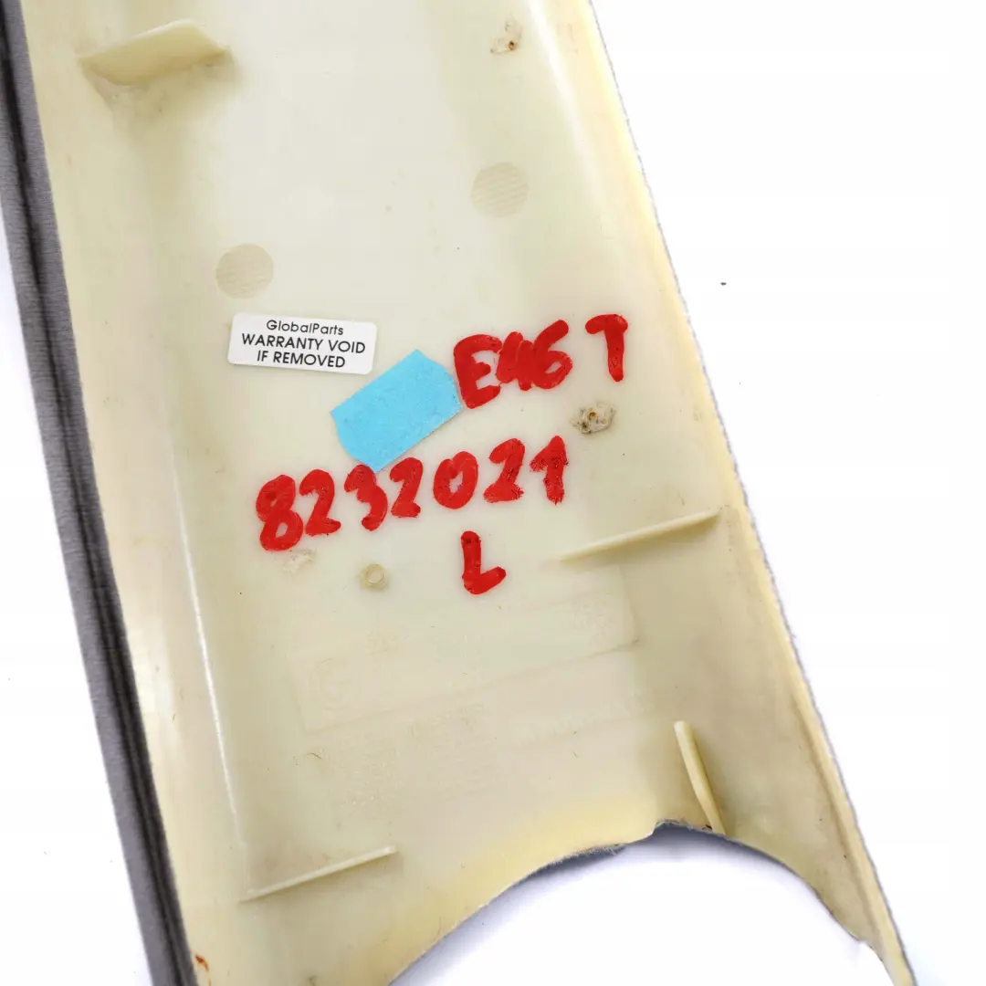 Familiare Apertura C Pilastro Posteriore SX Grigio Chiaro 8209011 per BMW E46 con numero di parte 8232021 BMW E46 Familiare Apertura C Pilastro Posteriore SX Grigio Chiaro 8209011 - SKU 8232021 - Numero di parte 8232021