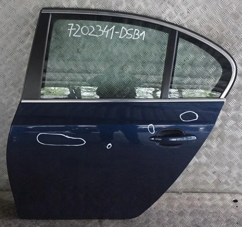 BMW 5 Series E60 1 Rear Left Door N/S Tiefseeblau Deep Sea Blue Metallic - A76