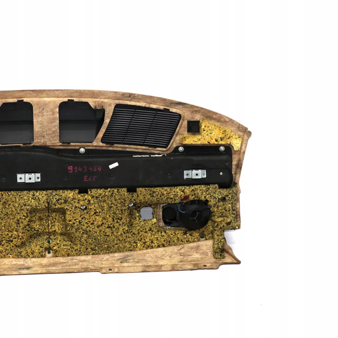 Window Storage Compartment Sun Blind Shelf Black to BMW 7 Series E65 E66 Rear with Part number 9143454 BMW 7 Series E65 E66 Rear Window Storage Compartment Sun Blind Shelf Black - SKU 9143454 - Part number 9143454