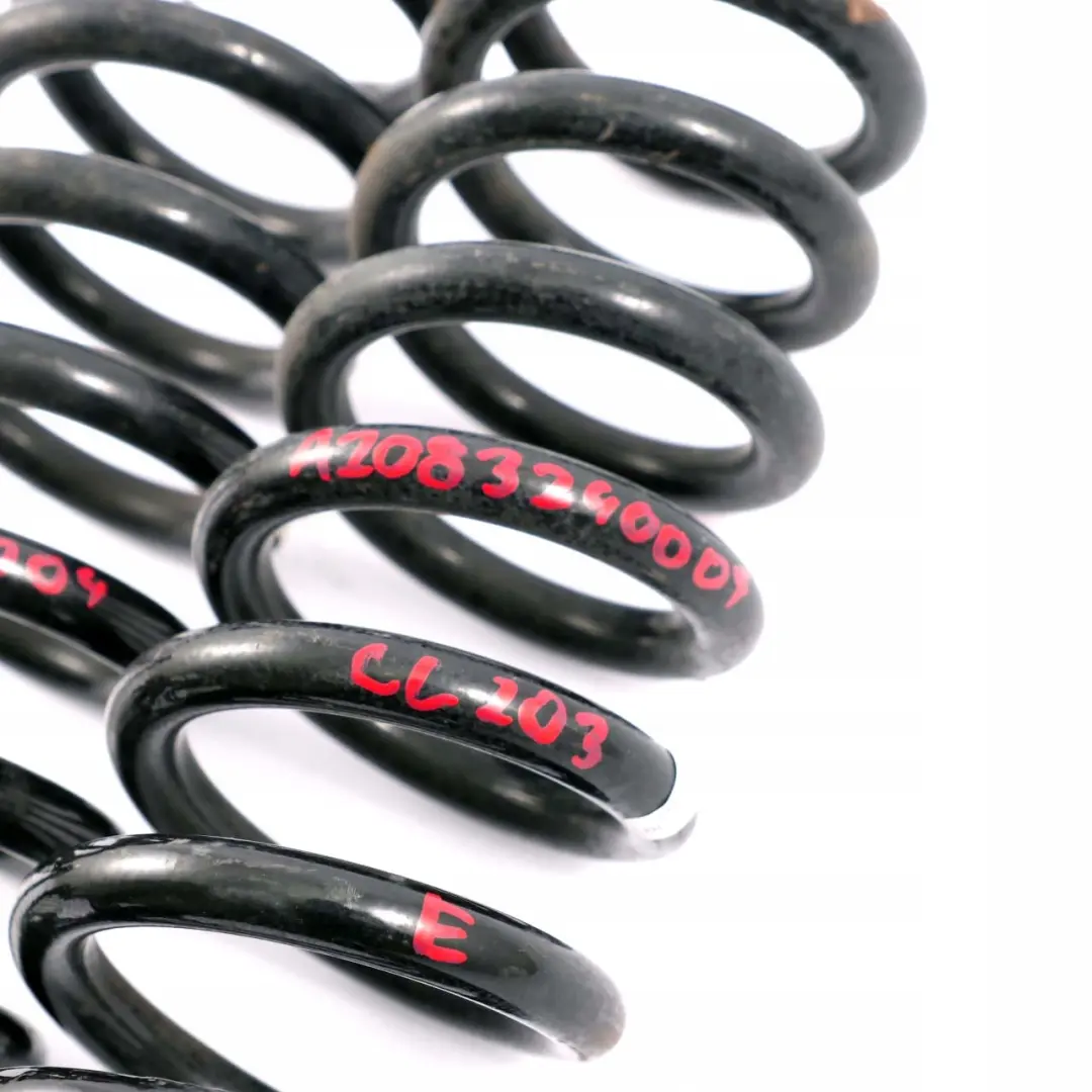 Mercedes-Benz CLC CL203 CLK C208 Rear Coil Spring Suspension Set to with Part number A2083240004 Mercedes-Benz CLC CL203 CLK C208 Rear Coil Spring Suspension Set - SKU A2083240004 - Part number A2083240004