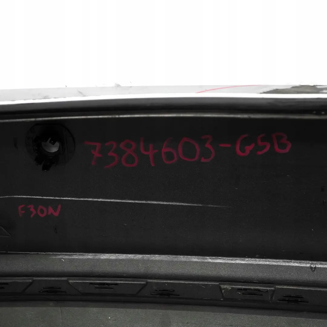 BMW 3 F30 LCI Sport Line Rear Bumper Trim Panel PDC Glacier Silver Metallic A83 - SKU 7384603-GSB - Part number 7384603