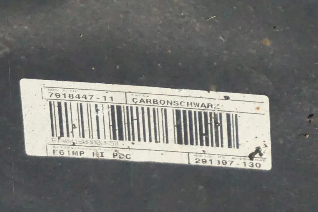 BMW 5 Series E61 Touring M Sport Rear Bumper Panel PDC Carbonschwarz Black - SKU 0394703-CAR - Part number 0394703
