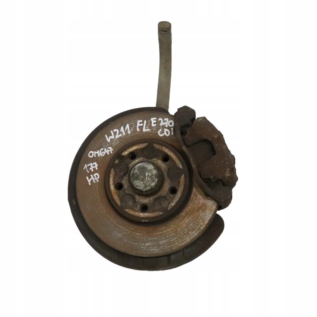 Mercedes-Benz W211 E 270 CDI Support de Roue Moyeu Etrier de Frein avant Gauche pour à propos du numéro de pièce A0003301007 Mercedes-Benz W211 E 270 CDI Support de Roue Moyeu Etrier de Frein avant Gauche - SKU A0003301007 - Numéro de pièce A0003301007