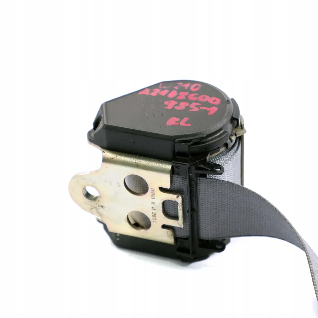 Mercedes-Benz E-Class W210 S210 Rear Left N/S Seat Belt Grey to with Part number A2108600985 Mercedes-Benz E-Class W210 S210 Rear Left N/S Seat Belt Grey - SKU A2108600985-1 - Part number A2108600985