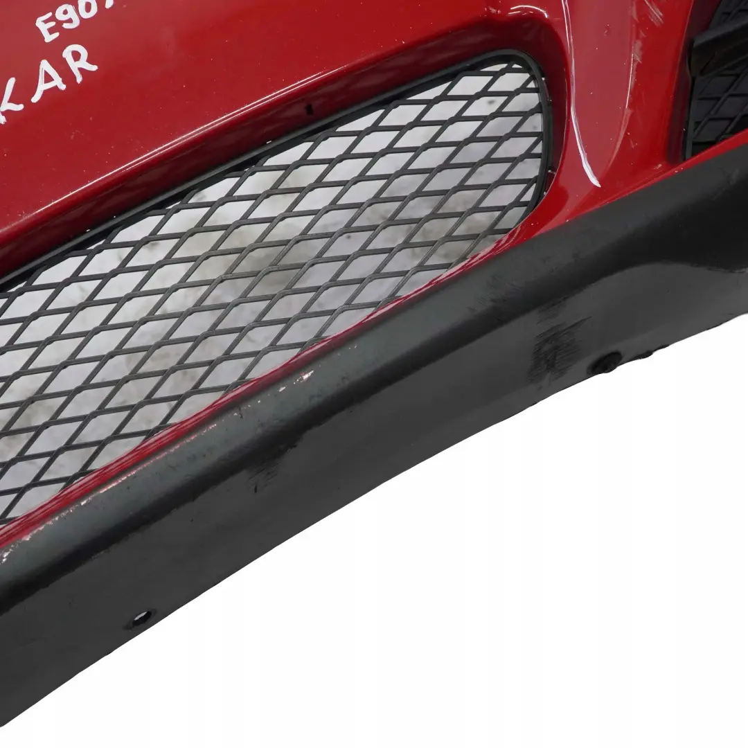 BMW 3 E90 E91 LCI Front Bumper Trim Panel Complete Karmesinrot Crimson Red A61 - SKU 0036837-KAR - Part number 0036838
