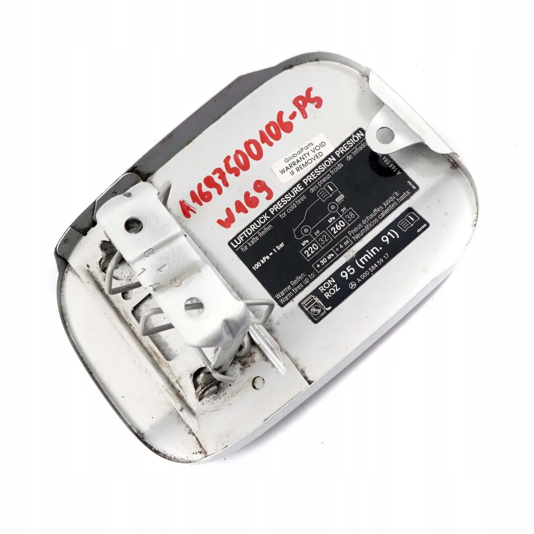 MERCEDES A W169 Klapka paliwa Polar Silver - SKU A1697500106-PS - Numer Części A1697500106