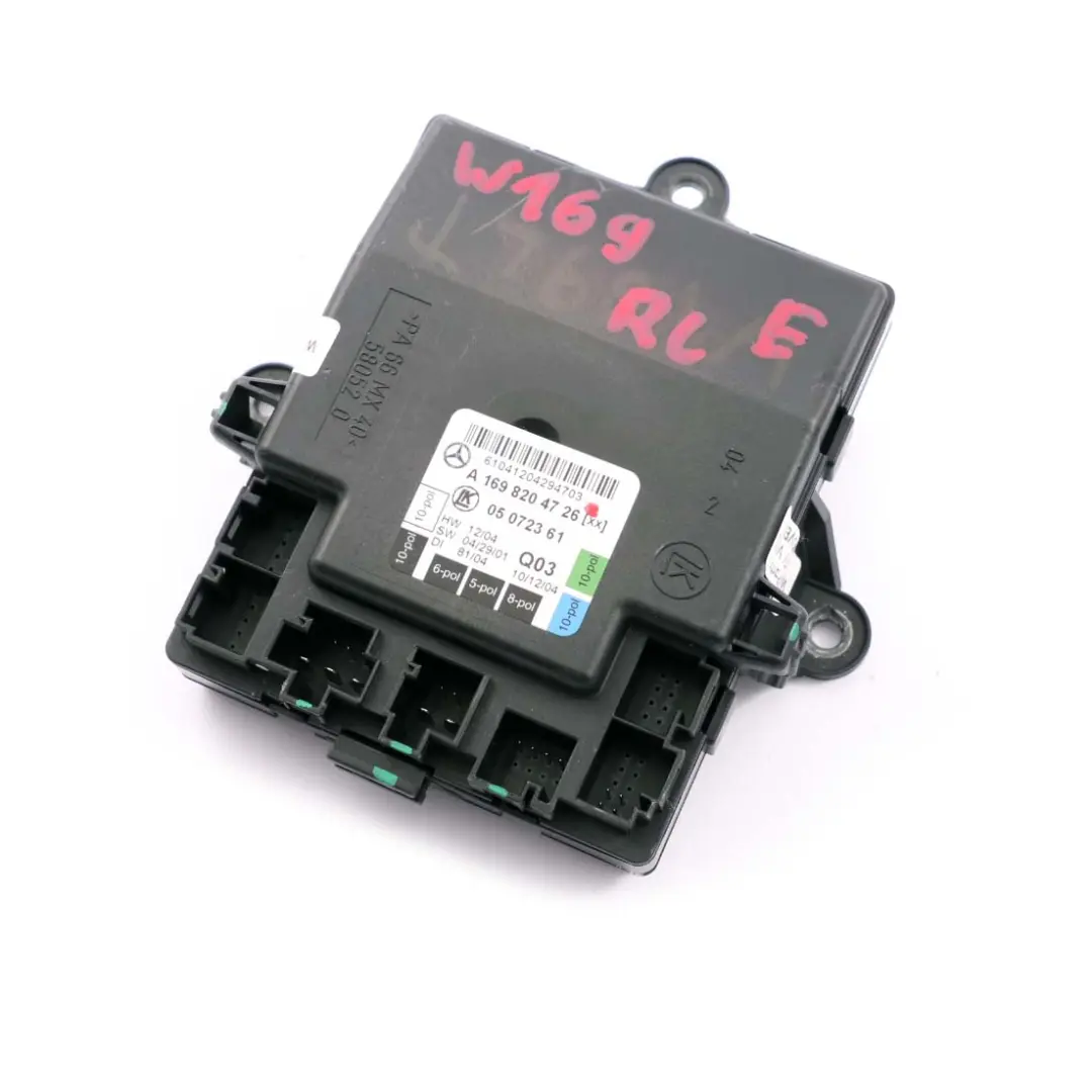 Porta posteriore sinistra N/S Modulo unit? controllo per Mercedes W169 con numero di parte A1698204726 Mercedes W169 Porta posteriore sinistra N/S Modulo unit? controllo - SKU A1698204726 - Numero di parte A1698204726