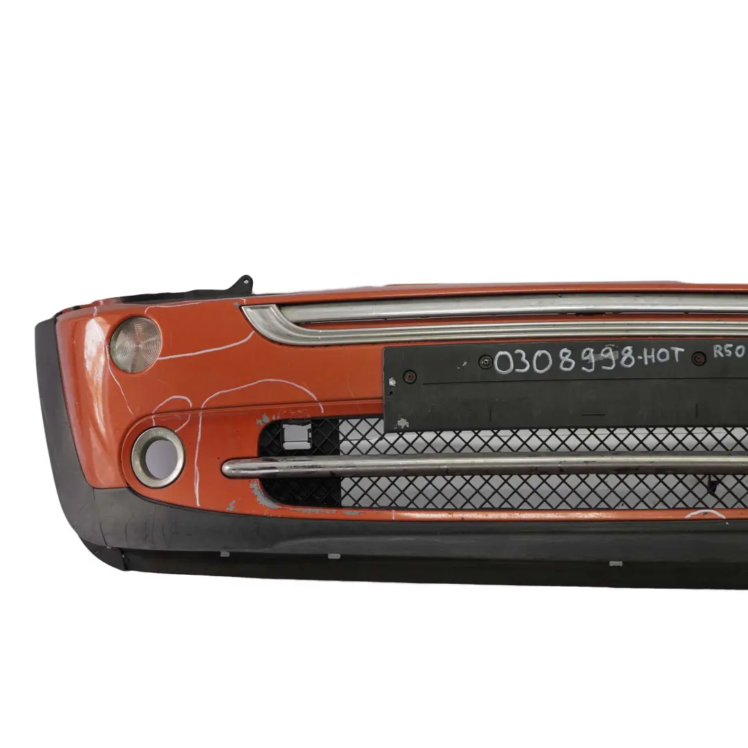 Mini Cooper One R50 R52 Cabrio Complete Front Bumper Panel Hot Orange Metallic - SKU 0308998-HOT - Part number 0308998