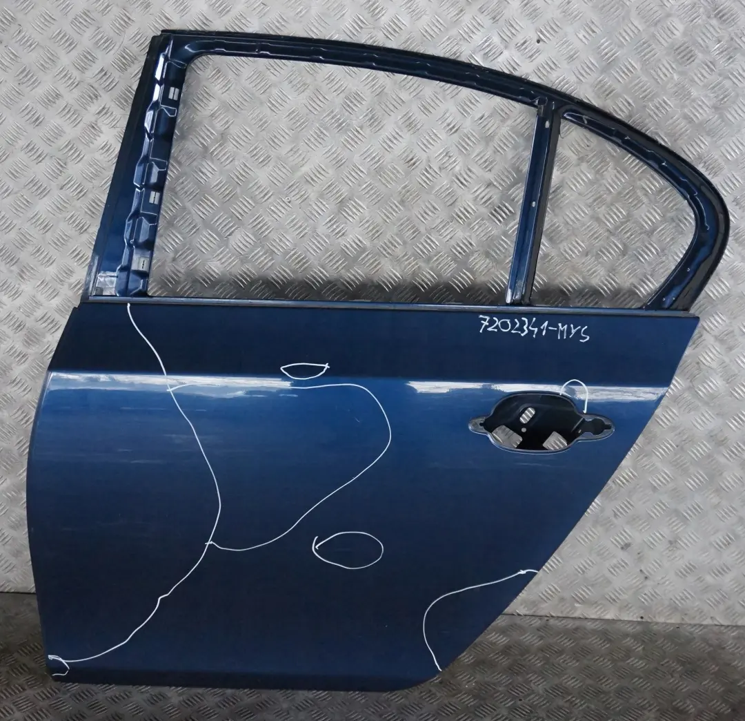 BMW E60 LCI Conducteur Porte Arriere Gauche Bleu Mystique Mystic Metallise - SKU 7202341-MYS - Numéro de pièce 7202341