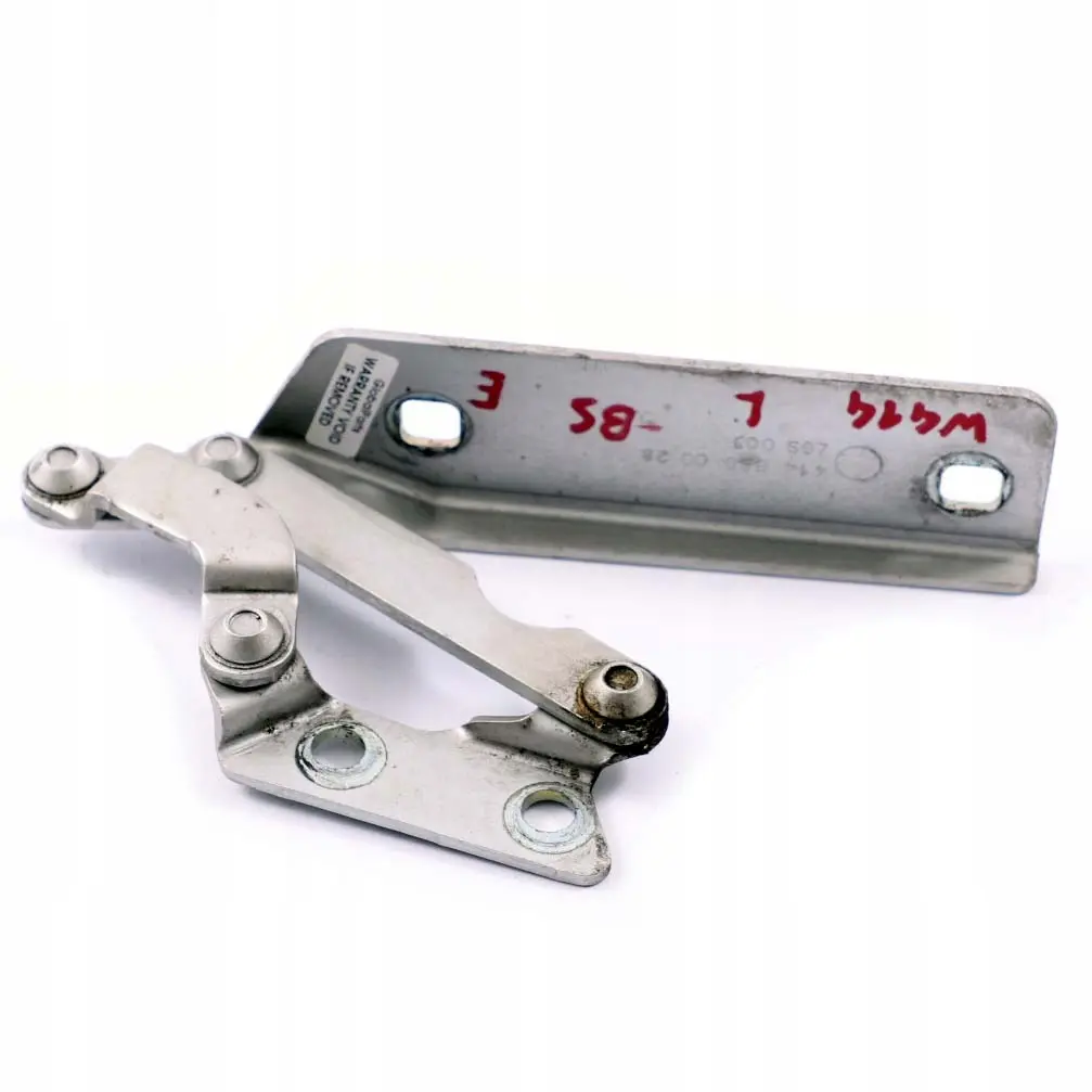 W414 Front Left N/S Hood Bonnet Hinge Brilliant Silver 744 to Mercedes Vaneo with Part number A4148800028 Mercedes Vaneo W414 Front Left N/S Hood Bonnet Hinge Brilliant Silver 744 - SKU A4148800028-BS - Part number A4148800028