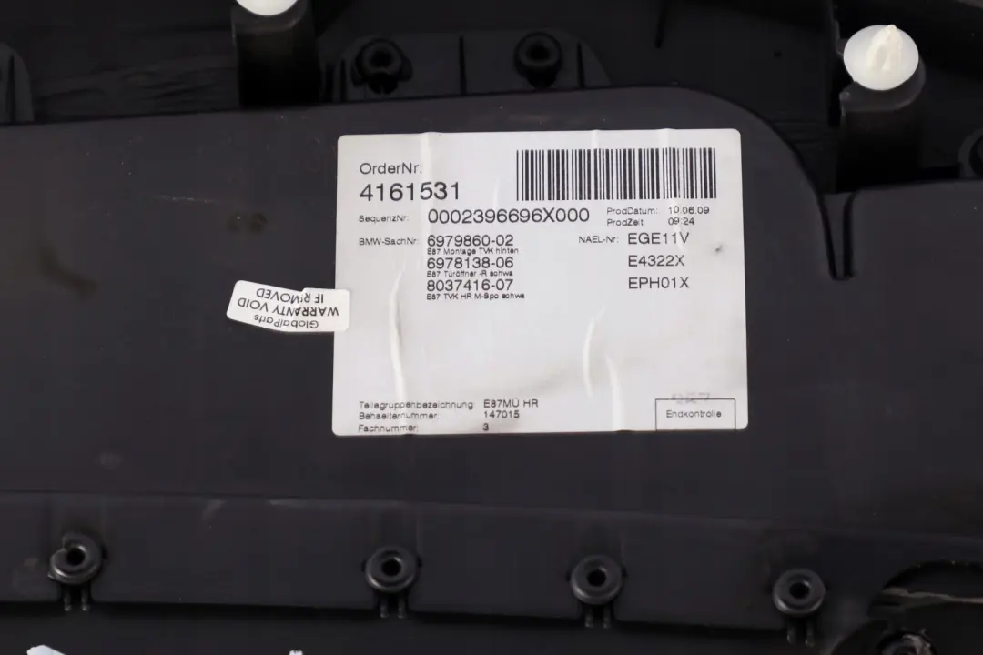 BMW 1 er E87 LCI M Sport Türverkleidung Stoff hinten rechts Flashpoint/schwarz - SKU 8037416 - Teilenummer 8037416