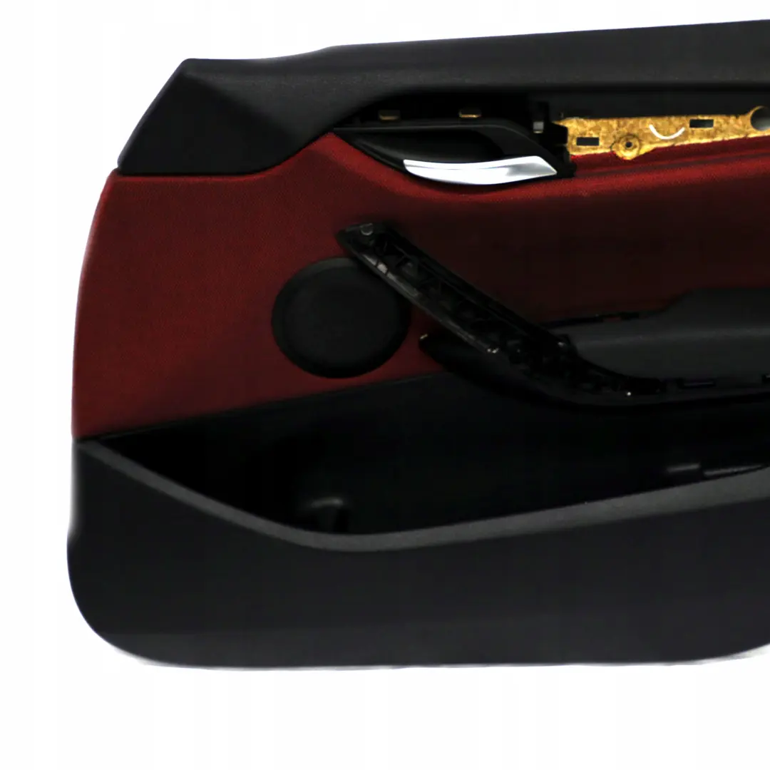 Front Right O/S Door Card Lining Trim Fabric Cloth Vermilion Red to BMW X1 E84 with Part number 7320192 BMW X1 E84 Front Right O/S Door Card Lining Trim Fabric Cloth Vermilion Red - SKU 7320192 - Part number 7320192
