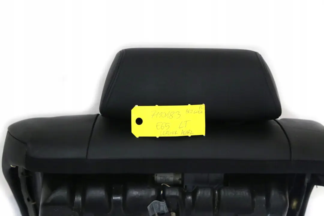 BMW 7 E65 E66 Rear Seat Left N/S Backrest Cover Leather Pearl Black - SKU 7110183 - Part number 7110183