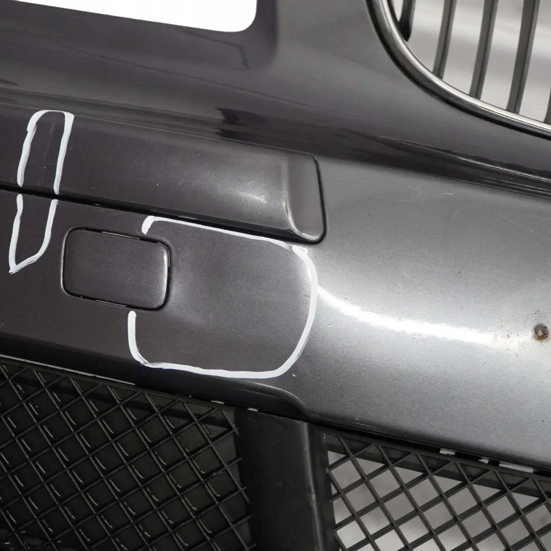 BMW 1 E81 E87 LCI 1 Complete Front Bumper Trim Panel Sparkling Graphite - A22 - SKU 0035909-SG1 - Part number 0035909